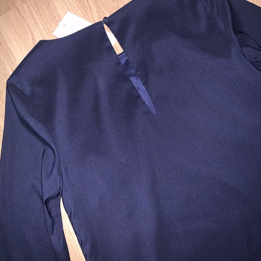 NWT LIKELY NAVY BELL SLEEVE SHIFT DRESS 2 XS ANTHROPOLOGIE - Picture 8 of 8